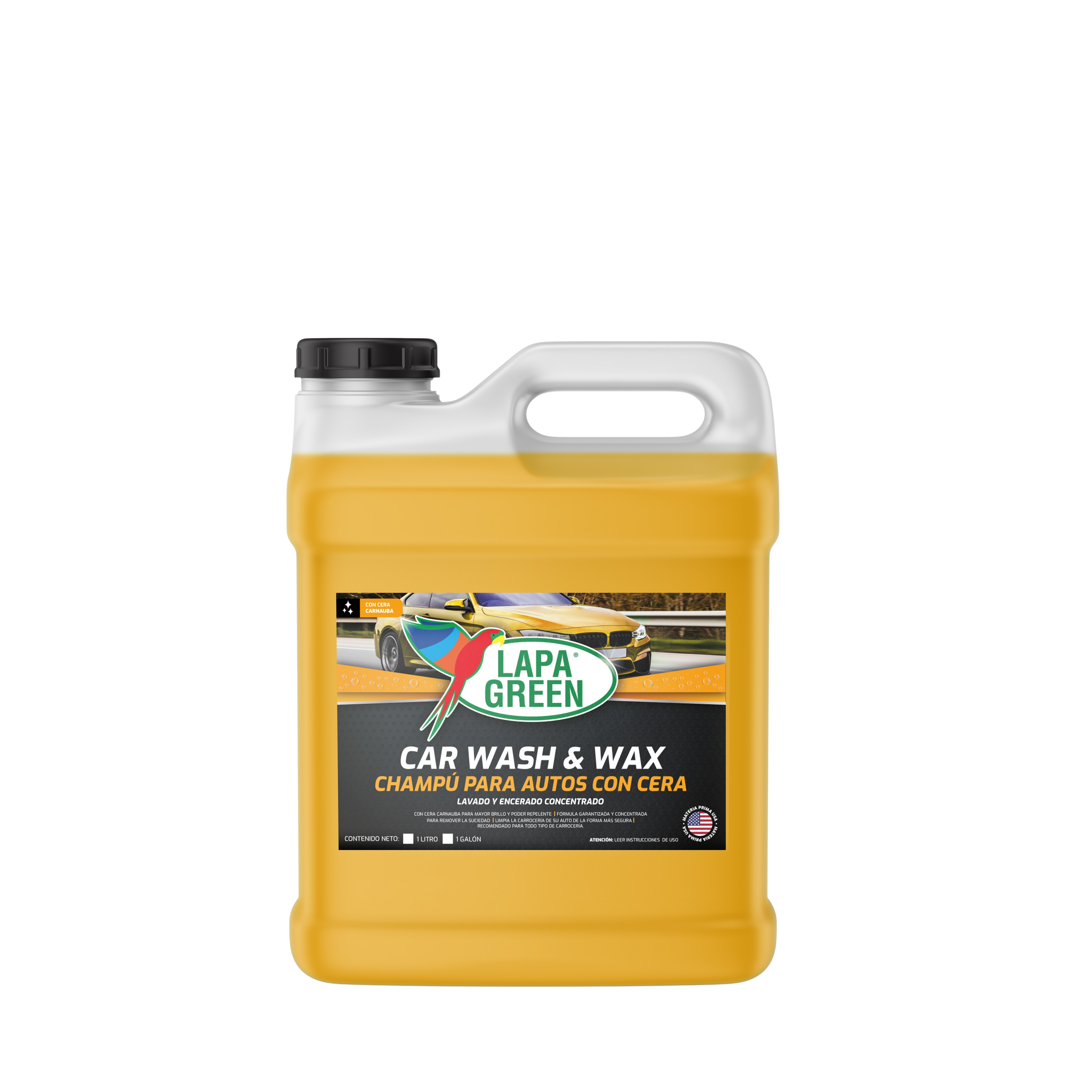 Lapa Green GALÓN CAR WASH & WAX (Champú para Auto con Cera)