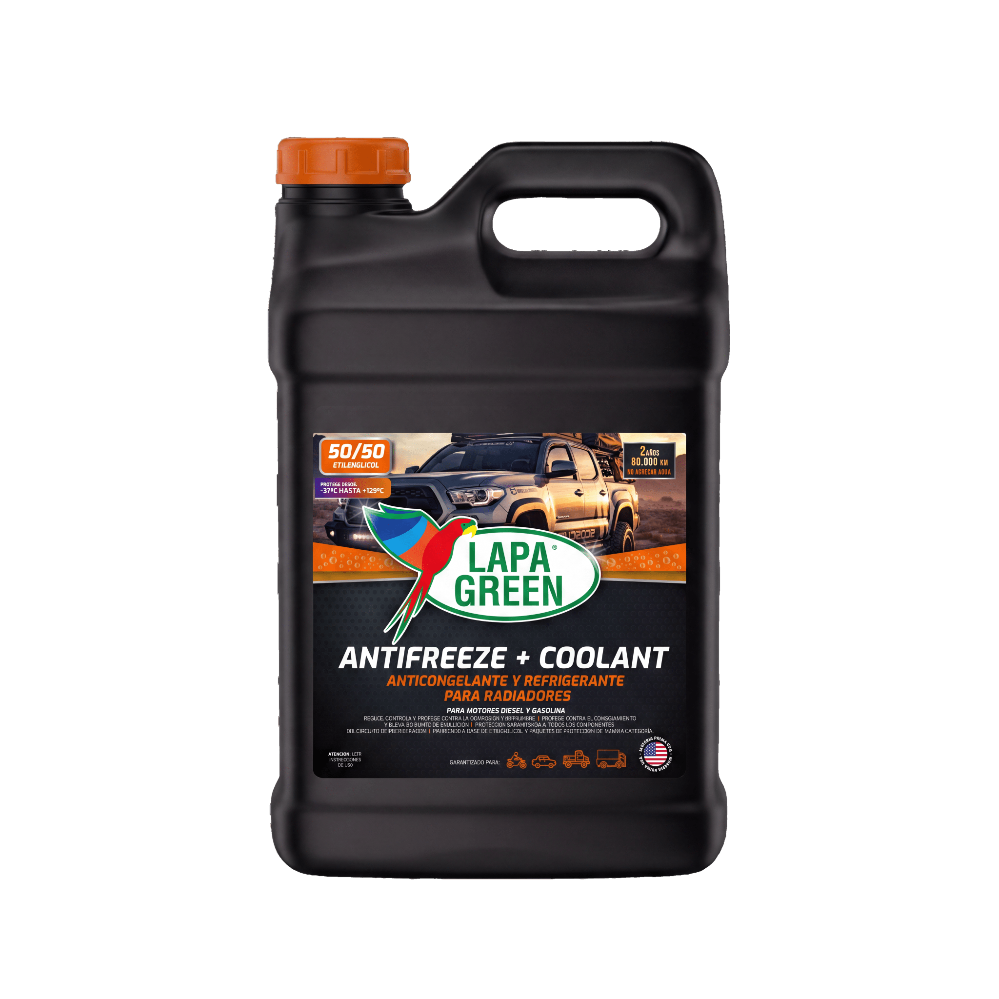 Lapa Green GALÓN COOLANT 50/50 ETILENGLICOL NARANJA - Lapa Green