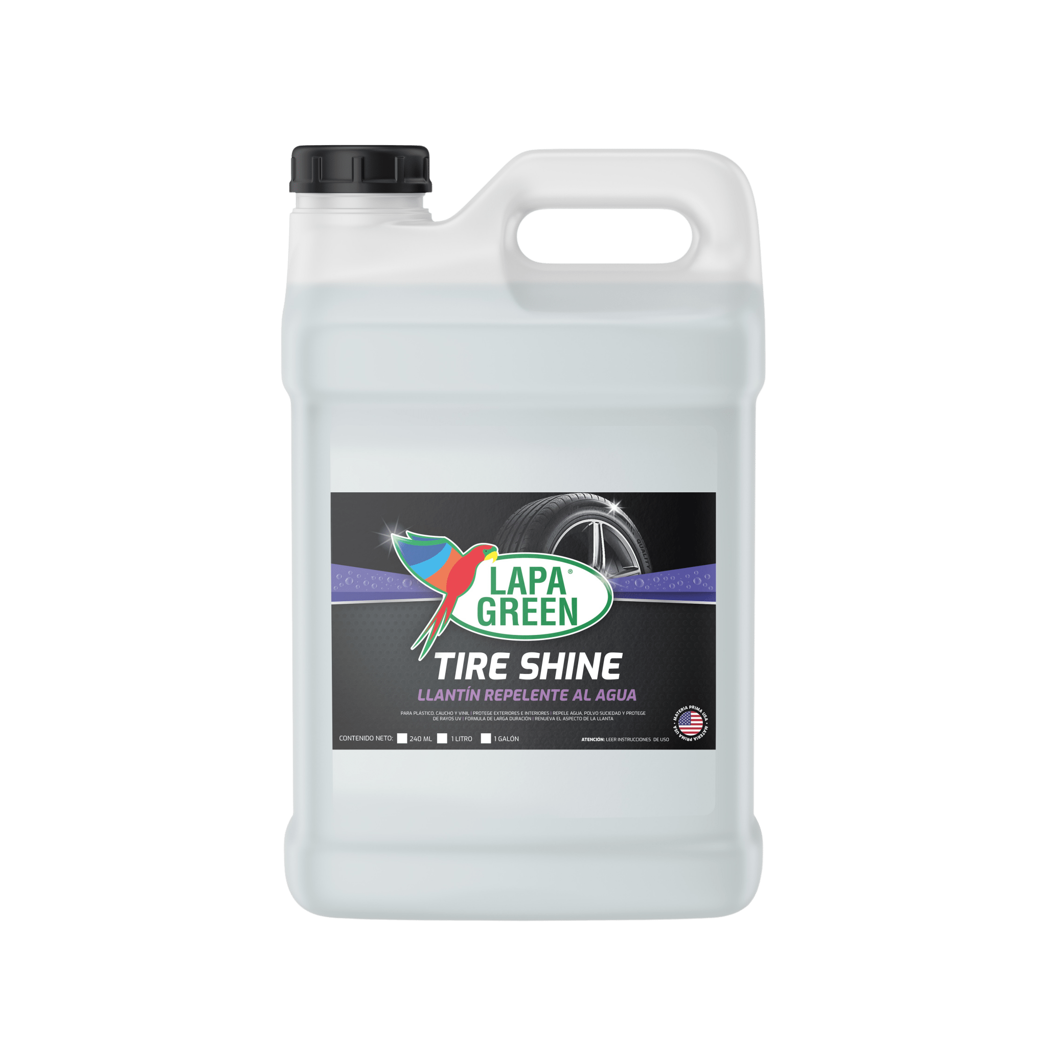 Lapa Green GALÓN TIRE SHINE (Llantin Repelente al Agua) - Lapa Green