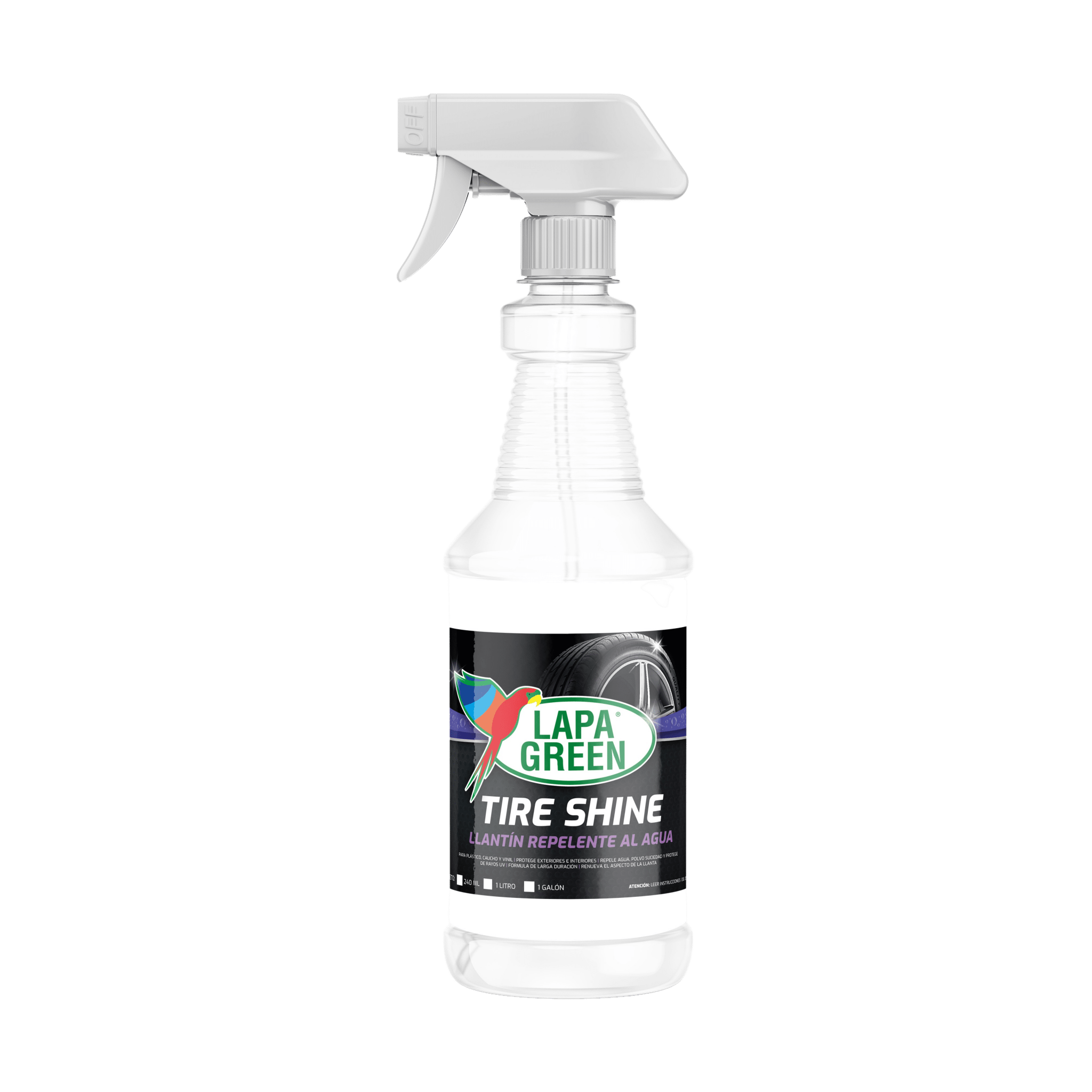 Lapa Green LITRO TIRE SHINE (Llantin Repelente al Agua) - Lapa Green