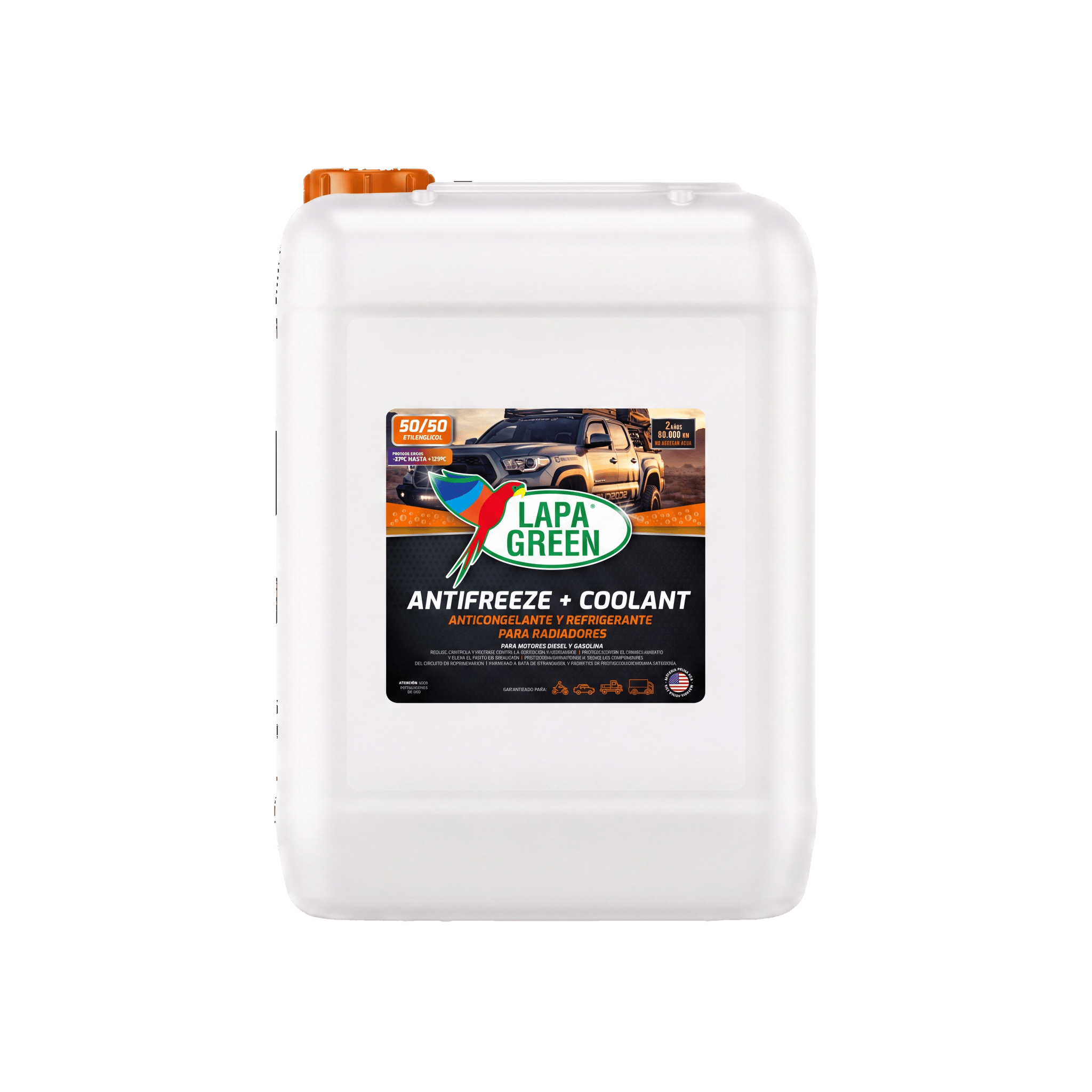 Lapa Green PICHINGA COOLANT 50/50 ETILENGLICOL NARANJA - Lapa Green