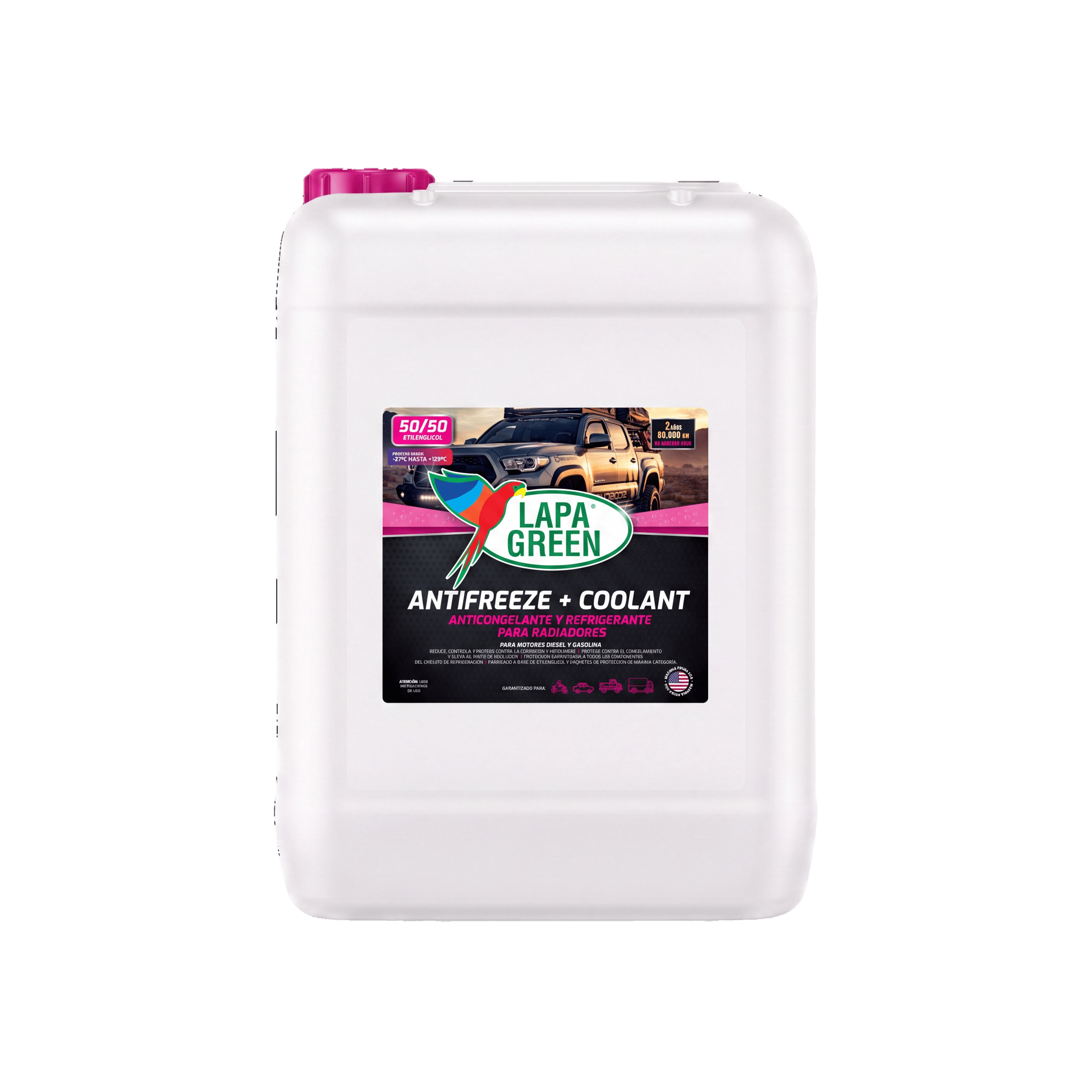 Lapa Green PICHINGA COOLANT 50/50 ETILENGLICOL ROSADO - Lapa Green
